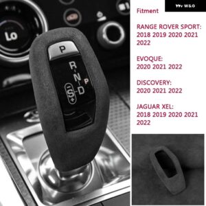 ジャガー レンジローバー スポーツ XEL 2014-2022 ディスカバリーイヴォーク 2020-2022 スエード ギアシフト ノブカバー シェ - Grey New