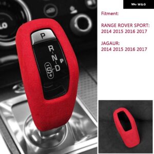 ジャガー レンジローバー スポーツ XEL 2014-2022 ディスカバリーイヴォーク 2020-2022 スエード ギアシフト ノブカバー シェ - Red Older