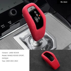 ランドローバー レンジローバー スポーツ EVOQUE 2020 2021 2022 ギアレバースティックシフトハンドルシースシェル N ベースカバ - Red Knob
