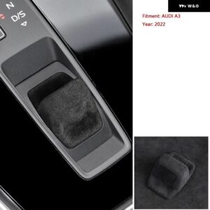 アウディ A3 2022 ELECTRION ALCAN TARA ギア レバー スティック シフト カラー カバー ブラック レッド インテリア 車 - black