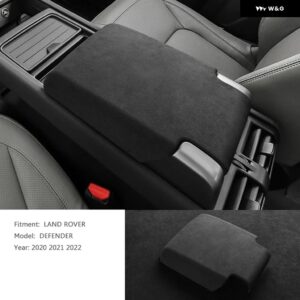 ランドローバー ディフェンダー 2020-23 インテリア 中央ギアレバーコンソール と アームレスト ボックス 蓋シースシェルカバー - Black Armrest