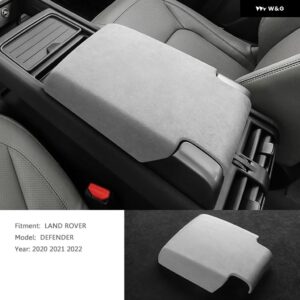 ランドローバー ディフェンダー 2020-23 インテリア 中央ギアレバーコンソール と アームレスト ボックス 蓋シースシェルカバー - White Armrest