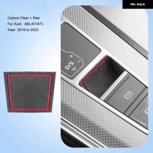 アウディ インテリア ステッカー スエード 電動パークブレーキパッド A4 S4 A5 S5 2017-2023 A6 A7 2019-2023 Q5 2018-2023 Q7 - 19-23yr A6 BlackRed