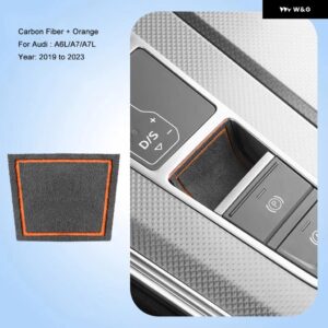 アウディ インテリア ステッカー スエード 電動パークブレーキパッド A4 S4 A5 S5 2017-2023 A6 A7 2019-2023 Q5 2018-2023 Q7 - 19-23yrA6BlackOrange