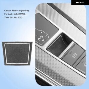 アウディ インテリア ステッカー スエード 電動パークブレーキパッド A4 S4 A5 S5 2017-2023 A6 A7 2019-2023 Q5 2018-2023 Q7 - 19-23yrA6BlackWhite