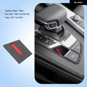 アウディ インテリア ステッカー スエード 電動パークブレーキパッド A4 S4 A5 S5 2017-2023 A6 A7 2019-2023 Q5 2018-2023 Q7 - 17-23yr A4 BlackRed