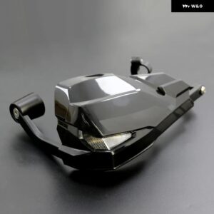 BMW LED オートバイ ハンドル フロント シールド ハンドガード F800GS/R1200GS LC/ADV には信号灯と デイタイム ランニング ランプが - black