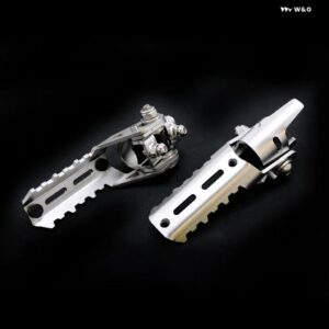 BMW R1200GS LC 2013-2019 オートバイ ペグペグパイプ トライアンフ タイガーエクスプローラー クランプに 22MM 25MM 直径チューブ - Silver