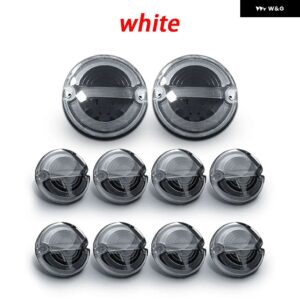 ランドローバー 10ピース /キット ディフェンスライトセット 90/110 83-90 LED アップドキット ランプ交換フロントリア インジケータ ーテールストップ位置 - new clear