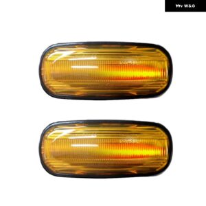 ランドローバー 2X アンバー LED サイド マーカー ライト リピーター インジケータ ー ランプ ディスカバリー 2 99-04 ディフェンダー フリ - Dynamic golden