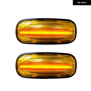 ランドローバー 2X アンバー LED サイド マーカー ライト リピーター インジケータ ー ランプ ディスカバリー 2 99-04 ディフェンダー フリ - Normal golden
