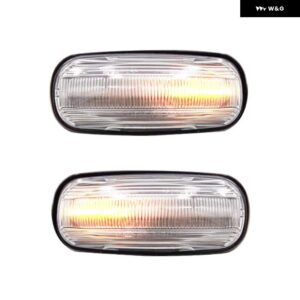ランドローバー 2X アンバー LED サイド マーカー ライト リピーター インジケータ ー ランプ ディスカバリー 2 99-04 ディフェンダー フリ - Dynamic clear