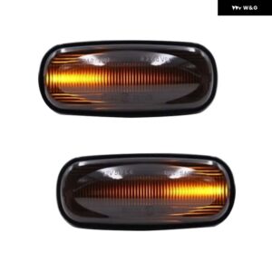 ランドローバー 2X アンバー LED サイド マーカー ライト リピーター インジケータ ー ランプ ディスカバリー 2 99-04 ディフェンダー フリ - Dynamic black