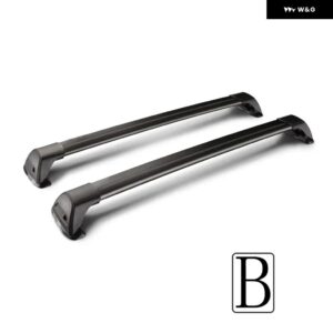 スバル 2個 フォレスター 5 ドア SUV 2008 - 2012 固定点 合金ベルトロック LED シューティング CORSS ラック - B black
