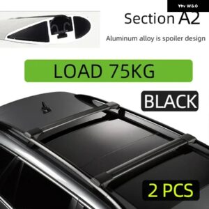 スバル 2個 ルーフバー フォレスター 2019-23 合金サイドバークロスレール ルーフラックキャリア CUV SUV LED - A2