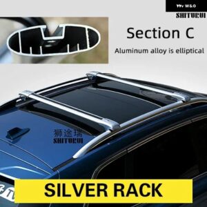 スバル 2個 ルーフバー フォレスター 2019-23 合金サイドバークロスレール ルーフラックキャリア CUV SUV LED - c