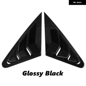 アウディ ペアリアウィンドウ ルーバーシャッターカバー トリム A3 8V セダン 2014-2019 窓ルーバーサイドベント トリム カースタイリング - Glossy black