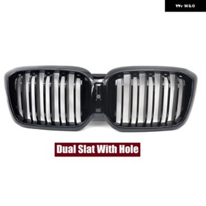 BMW フロントグリル キドニーグリル バンパー レーシング グリル ダブルスラット単線 X3 X4 G01 G02 LCI 2022+ - 2Slat With Hole