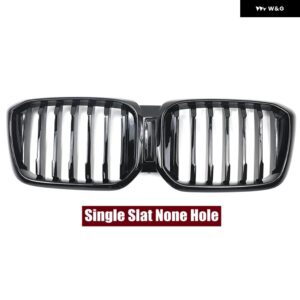 BMW フロントグリル キドニーグリル バンパー レーシング グリル ダブルスラット単線 X3 X4 G01 G02 LCI 2022+ - 1Slat None Hole
