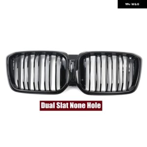 BMW フロントグリル キドニーグリル バンパー レーシング グリル ダブルスラット単線 X3 X4 G01 G02 LCI 2022+ - 2Slat None Hole