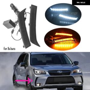 スバル フォグランプ DRL ウィンカーランプ デイタイム ランニングライト フォレスター 2013-2018 LED フォグランプ DRL ヘ