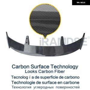 アウディ スポイラー 汎用 カーボン表面 ABS タイプ 汎用 車リア トランク スポイラー A3 ハッチバック A1 スポーツバック Q2 Q3 Q5 Q7 - Carbon Surface