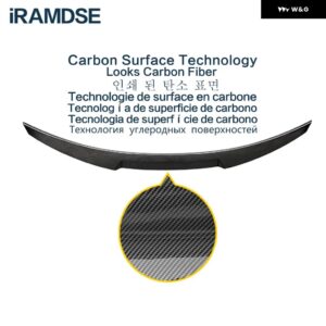 アウディ スポイラー A3 S3 2016 - 2019 リアダックテールウイング ABS プラスチック トランク 装飾 ACCESSORIE - Carbon Surface