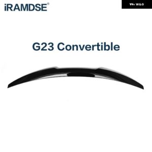 BMW スポイラー G22 G26 グランクーペ G23 4シリーズ 2020-2022 年カーボン表面リアブーツダックテールウイング 装飾 - G23 Glossy Black