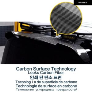 ランドローバー ルーフ スポイラー カーボン表面リア トランク ウイング ABS 素材テール スポイラー ディフェンダー 90 110 2020-24 - Carbon Surface