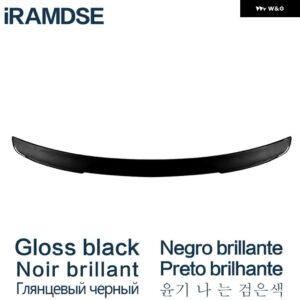 アウディ カーボン表面 スポイラー リアダックテールウイング ABS プラスチック トランク スポイラー A6 C8 2019 20 21 22 - Gloss Black