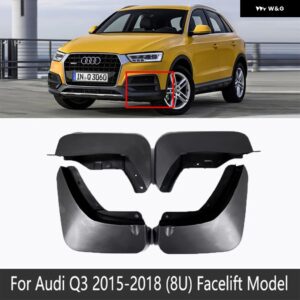 アウディ Q3 8U 2011-18 マッドガード フレア マッドフラップ ガード スプラッシュ フロント リア ホイール フェンダー - Fit Facelift Model