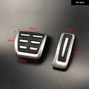 アウディ RHD ペダル Q7 4メートル 2016 2022 アクセルブレーキ フットレスト ステンレス ノンスリップペダル カバー パッド 2018-21 - 2PCS