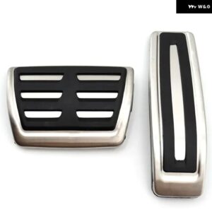 アウディ でフットペダル Q7 4L 2006 2015 ガスアクセルブレーキノンスリップレストフットペダル カバー パッド 2010-14 - 2 pcs