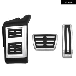 アウディ でフットペダル Q7 4L 2006 2015 ガスアクセルブレーキノンスリップレストフットペダル カバー パッド 2010-14 - 3 PCS