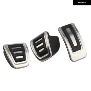 アウディ フットペダル カバー A7 4K8 2019-22 ガスアクセルブレーキノンスリップ ステンレス ペダル パッド - 3 PCS