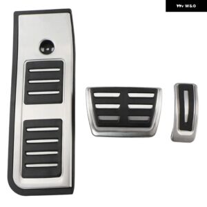 アウディ フットペダル カバー A7 4K8 2019-22 ガスアクセルブレーキノンスリップ ステンレス ペダル パッド - 3 pcs2