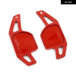 アウディ パドルシフター Q7 4L 2006-15 カーボンカーステアリング延長シフトカバー - 2 PCS2