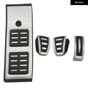 アウディ AT MT フットペダル A4 B9 2016-22 燃料ブレーキ フットレスト ステンレス ノンスリップペダル カバー - 4 PCS