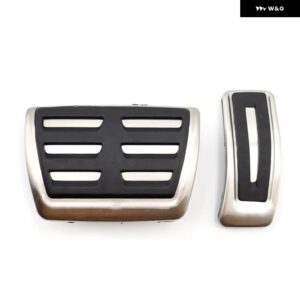 アウディ AT MT ペダル A8 D4 2010-17 ガスブレーキなし穴あけレストフットペダル カバー - 2 pcs