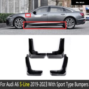 アウディ A6 C8 2019-23 マッドフラップ マッドガード 抗スプラッシュ UPGUARDS フェンダー フロントリアホイール 4個 カー - Sport