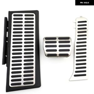 アウディ Q3 RS MK1 8U 2012-18 ステンレス ペダル アクセルブレーキ 滑り止め ペダル カバー パッド - 3 PCS