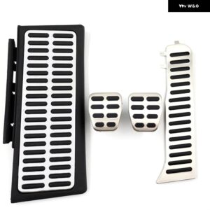 アウディ Q3 RS MK1 8U 2012-18 ステンレス ペダル アクセルブレーキ 滑り止め ペダル カバー パッド - 4 PCS
