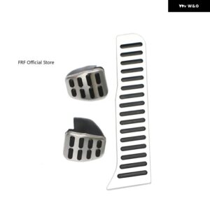 アウディ フットペダル A3 8P 2004 2013 ガス燃料アクセルブレーキレストフット ステンレス ノンスリップドリルなしペダル カバー - 3 PCS