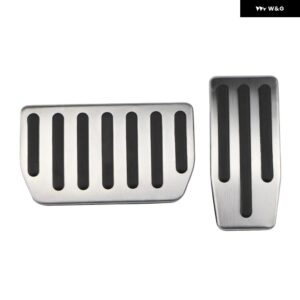 テスラ フットペダル モデル XS 2015-22 ステンレス アクセルブレーキなし穴あけペダル - 2 pcs