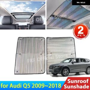 アウディ Q5 2009 2012-18 年度 8R サンルーフサンシェードルーフ日焼け止め断熱 フロントガラス - 13-18