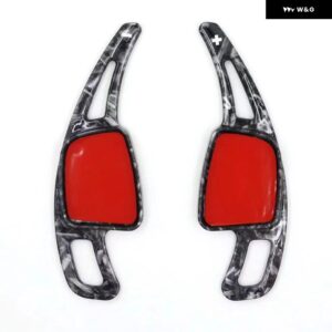 アウディ カーボン ステアリングホイール ギアシフト シフター 延長 A4 B9 8W 2016-22 シフトパドル - 2pcs forged pattern