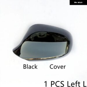 BMW バックミラー カバー サイドリアビューフレームキャップ蓋ガラスレンズ 1 3シリーズ E82 E88 E90 E91 E92 E93 LCI 2009-2012 - 1 PCS L Black Cover