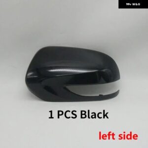 スバル フォレスター SH 2010 2011 2012 ウイングドアサイドミラー アンダーキャップ蓋外側バックミラー カバー ウィンカーライト - 1 PCS Left cap black