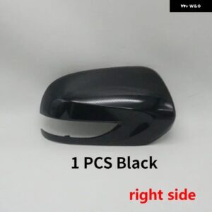 スバル フォレスター SH 2010 2011 2012 ウイングドアサイドミラー アンダーキャップ蓋外側バックミラー カバー ウィンカーライト - 1 PC Right cap black