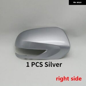 スバル フォレスター SH 2010 2011 2012 ウイングドアサイドミラー アンダーキャップ蓋外側バックミラー カバー ウィンカーライト - 1PC Right cap silver